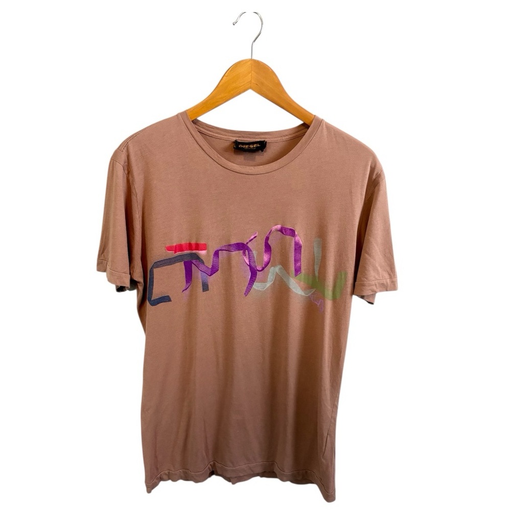 DIESEL Black Gold Graphic T-shirt in Brown